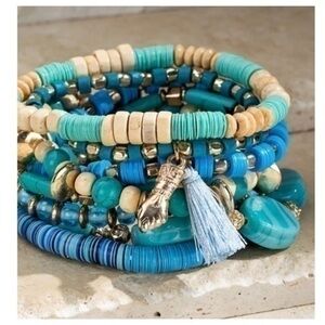 NWOT Beautiful Charm & Bead Bracelet Set